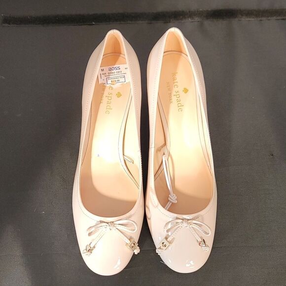 BRAND NEW KATE SPADE NEW YORK WOMEN'S BEV  BOW PATENT LEATHER BLOCK HEEL - Picture 2 of 13
